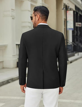 COOFANDY Men's Casual Blazer Jacket Slim Fit Two Button Suit Jackets Lightweight Knit Sport Coat