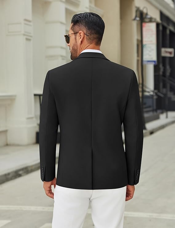 COOFANDY Men's Casual Blazer Jacket Slim Fit Two Button Suit Jackets Lightweight Knit Sport Coat