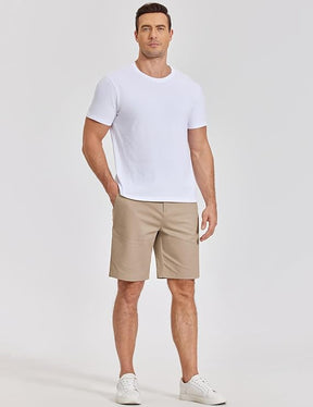 COOFANDY Mens Casual Shorts Classic Fit Chino Dress Shorts Lighweight Stretch Flat Front Golf Shorts with Pockets