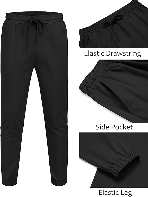 COOFANDY Men Joggers Pants Cotton Casual Cargo Drawstring Pants Outdoor Hiking Track Jogging Sweatpant