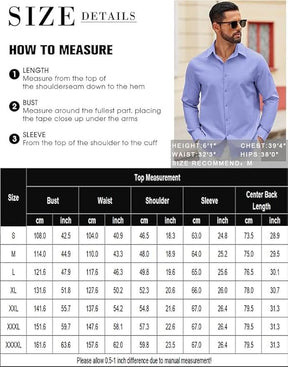 COOFANDY Men's Long Sleeve Regular Fit Button Down Oxford Shirt