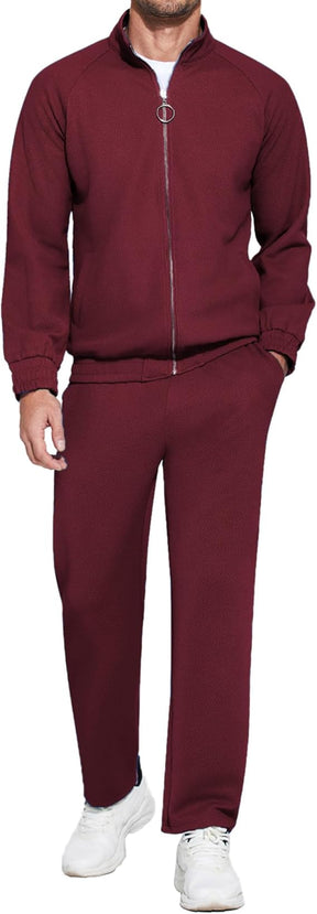 COOFANDY Mens 2 Piece Tracksuit Casual Sweatsuits Full Zip Track Suits Jogging Athletic Suit Sets