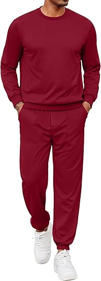 COOFANDY Men's Tracksuit 2 Piece Sweatsuit Set Long Sleeve Pullover Athletic Suit For Sports Casual Fitness Jogging