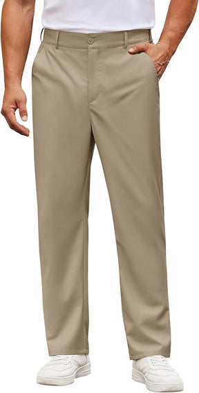 COOFANDY Mens Casual Chino Pants Classic Fit Stretch Wasit Trousers Business Casual Dress Pants