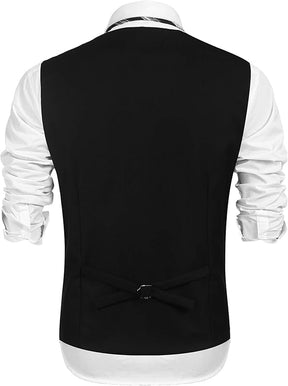 COOFANDY Mens Suit Vest Formal Dress Vest Slim Fit Buesiness Wedding