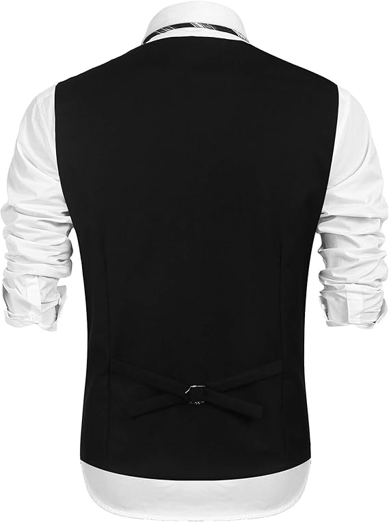 COOFANDY Mens Suit Vest Formal Dress Vest Slim Fit Buesiness Wedding