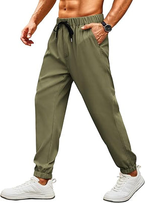 COOFANDY Mens Joggers Pants Regular Fit Casual Pants Lightweight Elastic Waistband Pants with Pockets