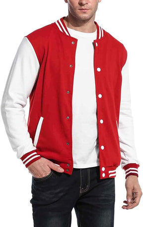 COOFANDY Men's Fashion Varsity Jacket Causal Slim Fit Cotton Letterman Baseball Bomber Jackets M-L