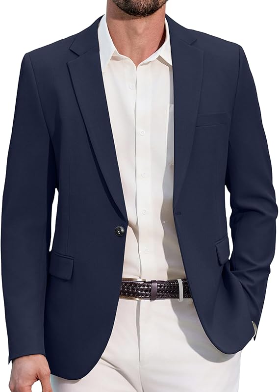 COOFANDY Men's Casual Blazer Slim Fit Lightweight Sport Coats One Button Suit Jacket Dress Blazer Jackets