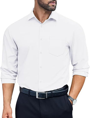 COOFANDY Mens Dress Shirts Long Sleeve Wrinkle Free Button Down Shirts Formal Business Shirt