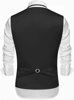COOFANDY Men's Suit Vests Slim Fit Waistcoat Notch Lapel Casual Formal Vest