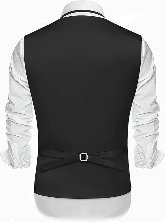 COOFANDY Men's Suit Vests Slim Fit Waistcoat Notch Lapel Casual Formal Vest