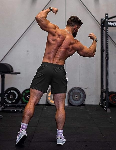 COOFANDY Men's 3 Pack Workout Gym Shorts Mesh Athletic Shorts Lightweight Bodybuilding Training Short Pants with Pockets