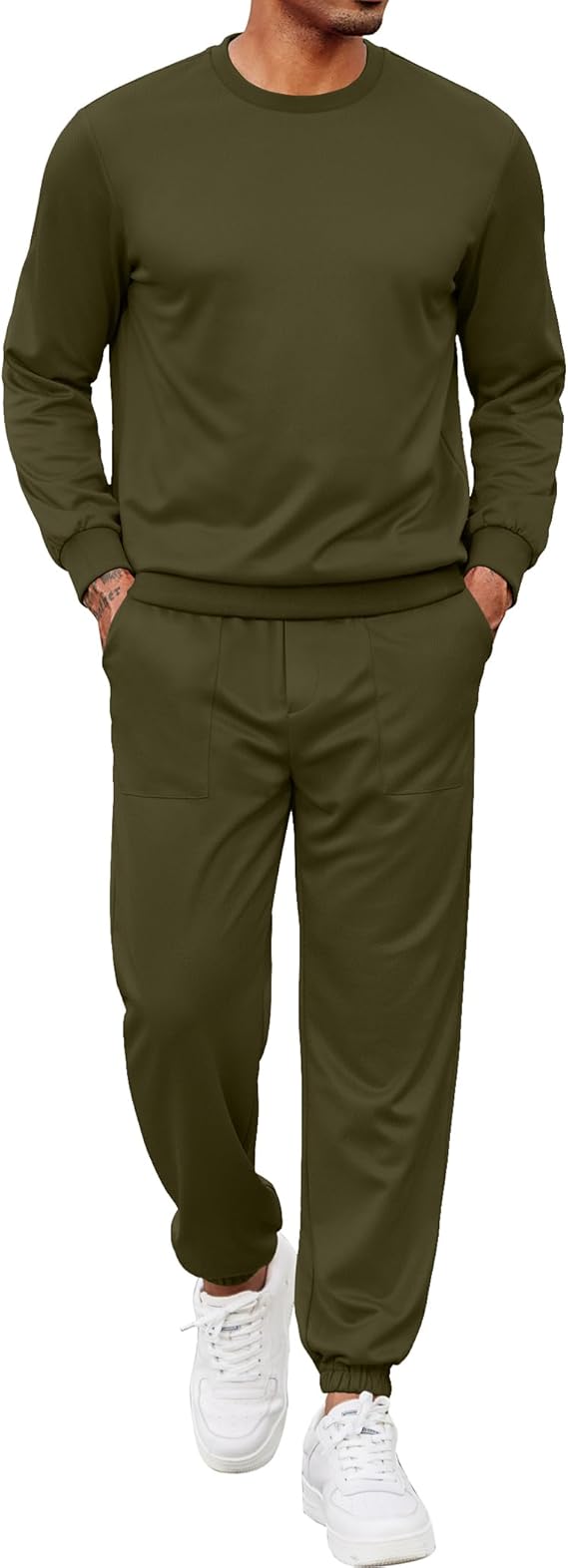 COOFANDY Men's Tracksuit 2 Piece Sweatsuit Set Long Sleeve Pullover Athletic Suit For Sports Casual Fitness Jogging