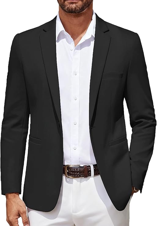 COOFANDY Men's Blazer Casual Suit Jacket Slim Fit One Button Sport Coats Lightweight Sports Jacket