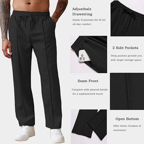 COOFANDY Men's Knit Sweatpants Lightweight Open Bottom Casual Pants Drawstring Jogger Yoga Pants with Pockets