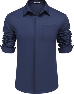 COOFANDY Mens Wrinkle Free Dress Shirts Long Sleeve Untucked Shirts Casual Button Down Shirts