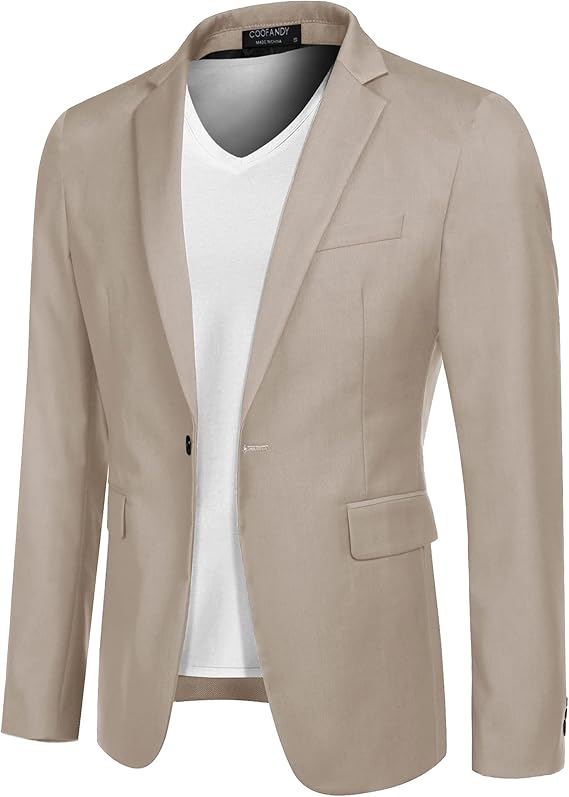 COOFANDY Mens Sport Coat Casual Blazer One Button Business Suit Jacket