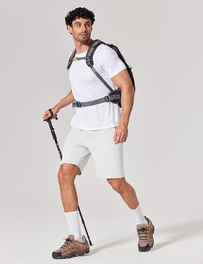 COOFANDY Mens Hybrid Casual Golf Shorts 9" Stretch Lightweight Quick Dry Summer Hiking Travel Shorts with Zipper Pockets