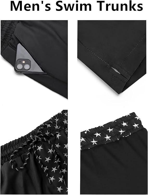 COOFANDY Men's Swim Trunks Quick Dry Board Shorts Swimsuit Swimwear Bathing Suit