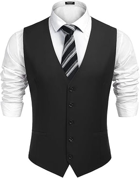 COOFANDY Men's Business Suit Vest Casual Dress Vest Slim Fit Formal Waistcoat
