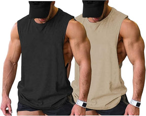 COOFANDY Men Workout Tank Top Gym Bodybuilding Sleeveless Muscle T Shirts Cut Off Shirts S-XXXL