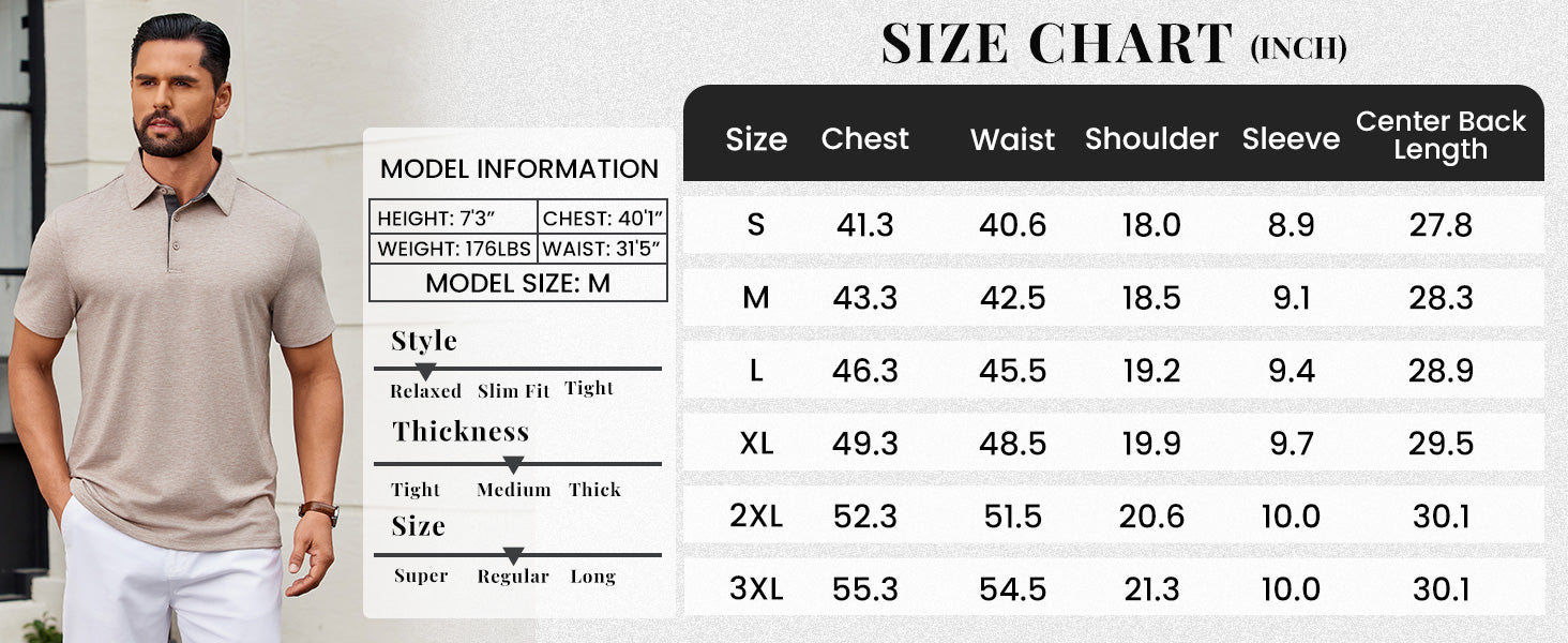 COOFANDY Mens Polo Shirts Short Sleeve Casual Summer Polo Tee Classic Collared Golf Stylish Tops