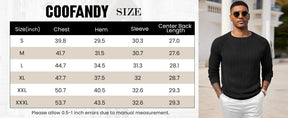 COOFANDY Mens Crewneck Pullover Sweaters Business Casual Long Sleeve Slim Fit Sweater Chunky Cable Knit Sweater