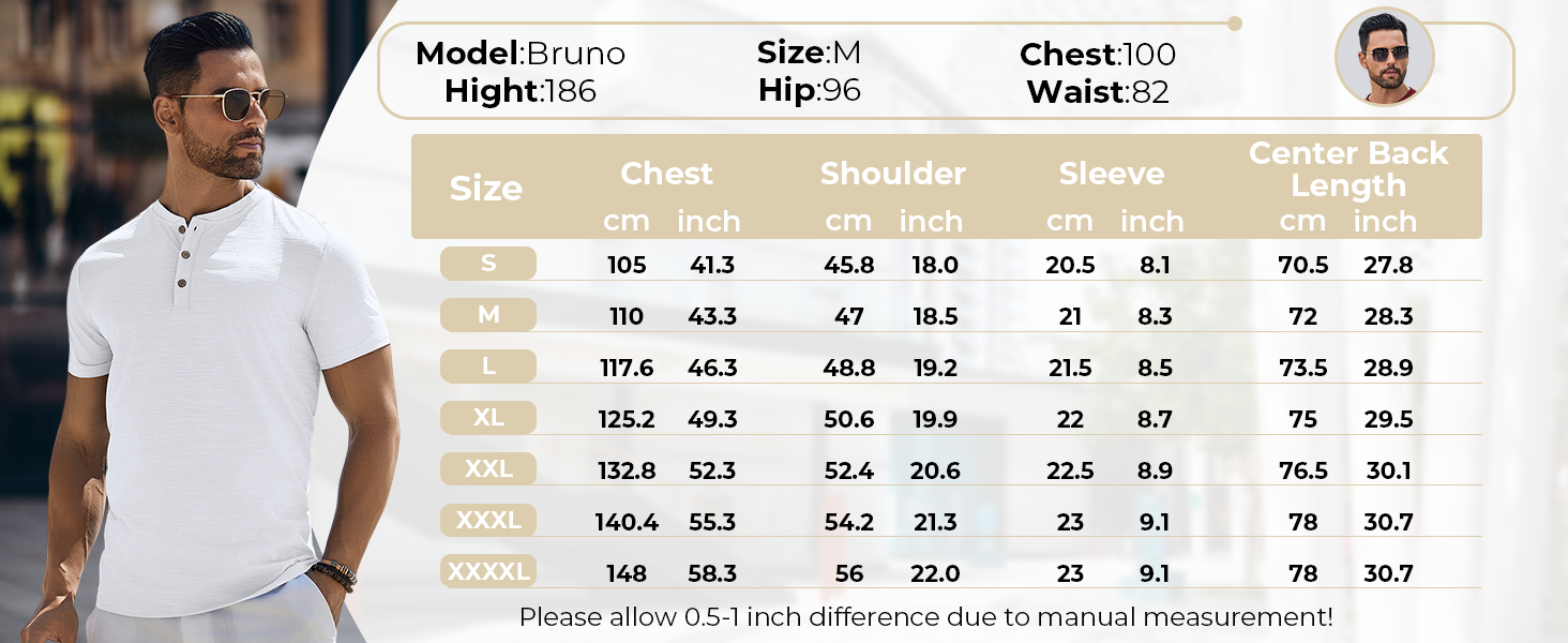 COOFANDY Mens Henley Shirts Short Sleeve Casual Button Down Shirts Lightweight Summer Basic Tee