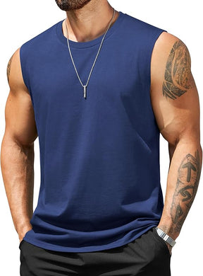 COOFANDY Men's Tank Top Cotton Workout Sleeveless Muscle T Shirts Casual Summer Tank Shirts