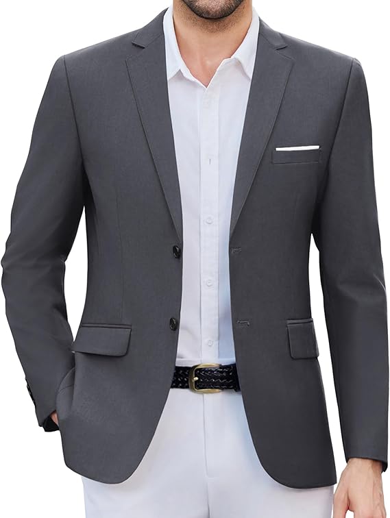 COOFANDY Mens Causal Blazer Two Button Suit Jackets Lightweight Slim Fit Sports Coats