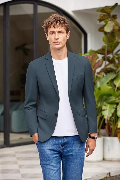 COOFANDY Men's Casual Blazer Lightweight Suit Jacket Slim Fit Sport Coats for Men