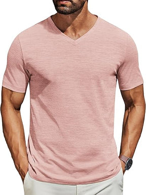 COOFANDY Men's T Shirts Short Sleeve Classic V Neck T-Shirt Casual Summer Basic Tee Shirt