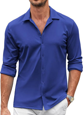 COOFANDY Men's Casual Button Down Shirt Wrinkle Free Shirts Long Sleeve Dress Shirt S-XXXL