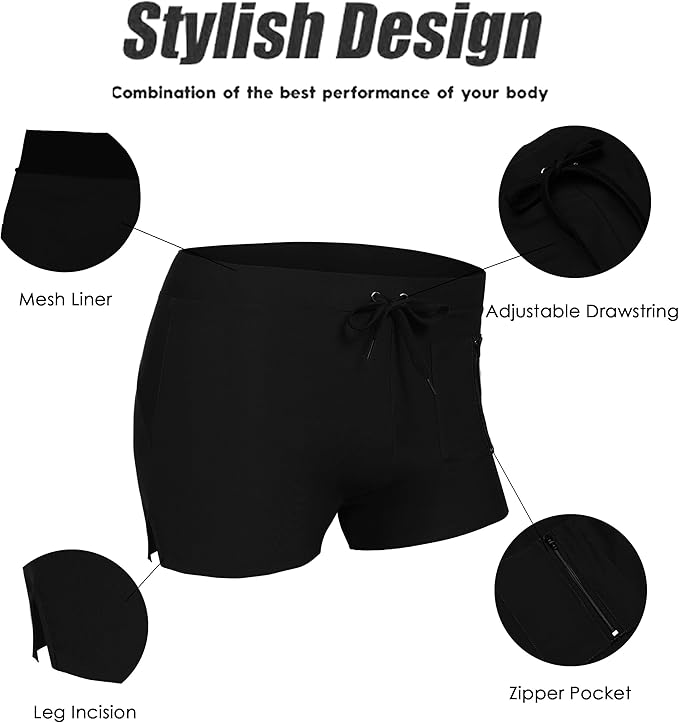 COOFANDY Mens Swim Trunks Swimwear Bathing Suit Swim Brief Square Leg Board Short