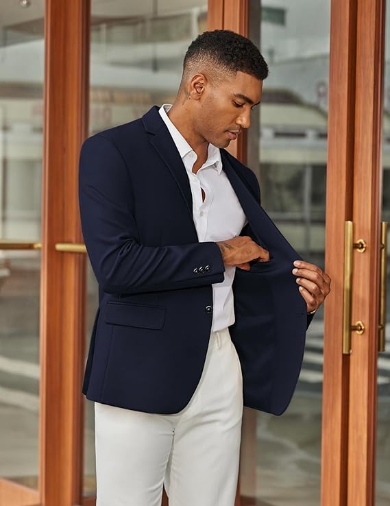 COOFANDY Men's Casual Blazer Slim Fit Two Button Lightweight Sport Coats Business Suit Jacket