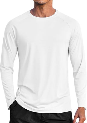 COOFANDY Men's Sun Protection Shirts Long Sleeve Rash Guard Swim T-Shirts Lightweight Quick Dry Fishing Shirts