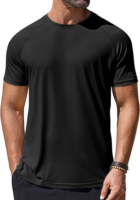 COOFANDY Mens Swim Shirt Short Sleeve UPF 50+ Sun Protection Shirt Rah Guard Athletic Quick Dry T Shirts