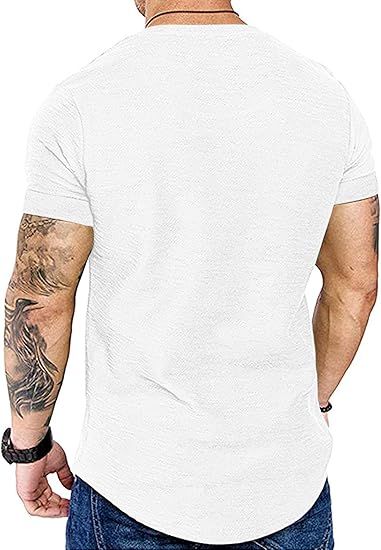 COOFANDY Men Muscle Workout T Shirt Gym Bodybuilding Active Short Sleeve Tee Top Black