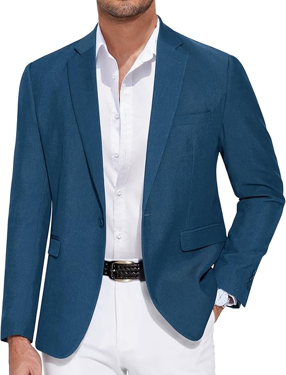 COOFANDY Men's Casual Blazer One Button Sport Coat Slim Fit Lightweight Suit Blazer Jacket