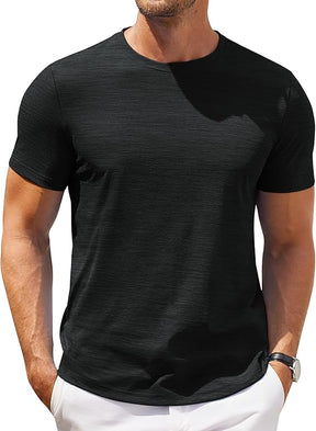 COOFANDY Mens Crew Neck T Shirt Short Sleeve Casual Summer Basic Tee Slim Fit Workout T-Shirt
