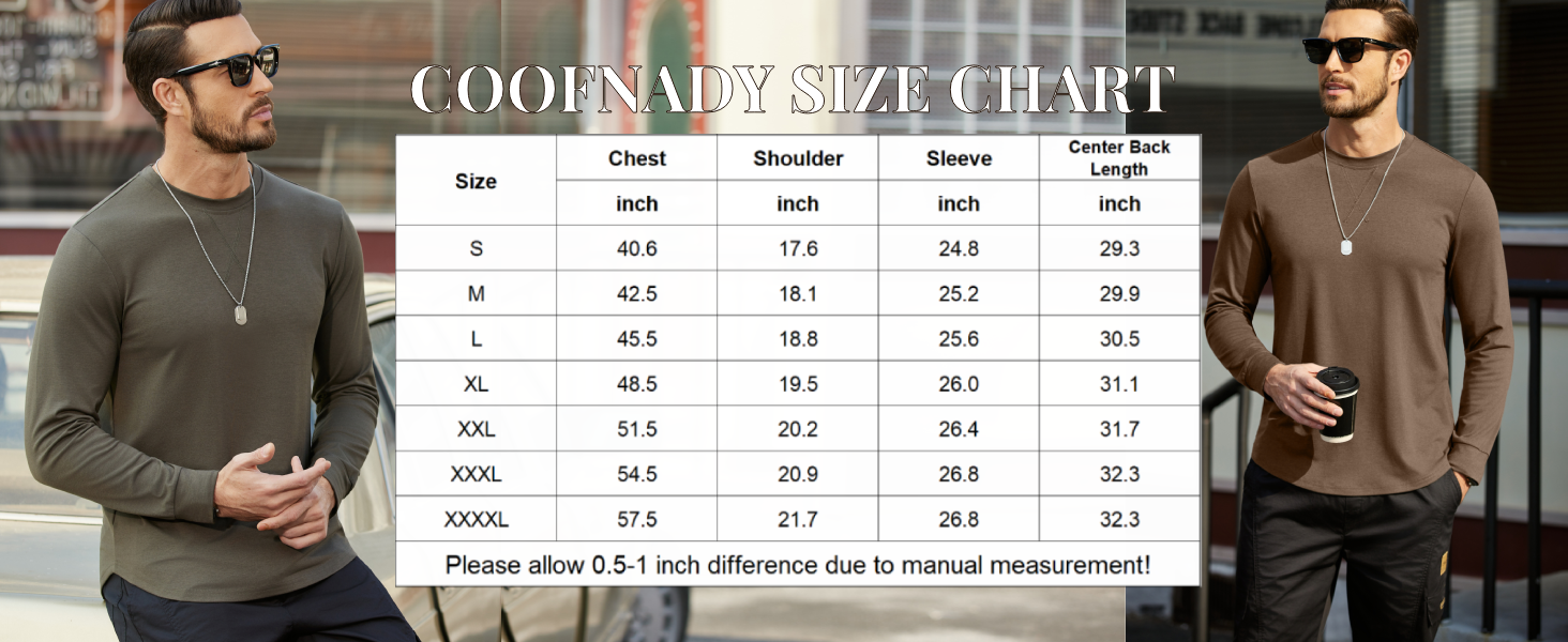 COOFANDY 2 pack Cotton Long Sleeve T Shirts Gym Shirts
