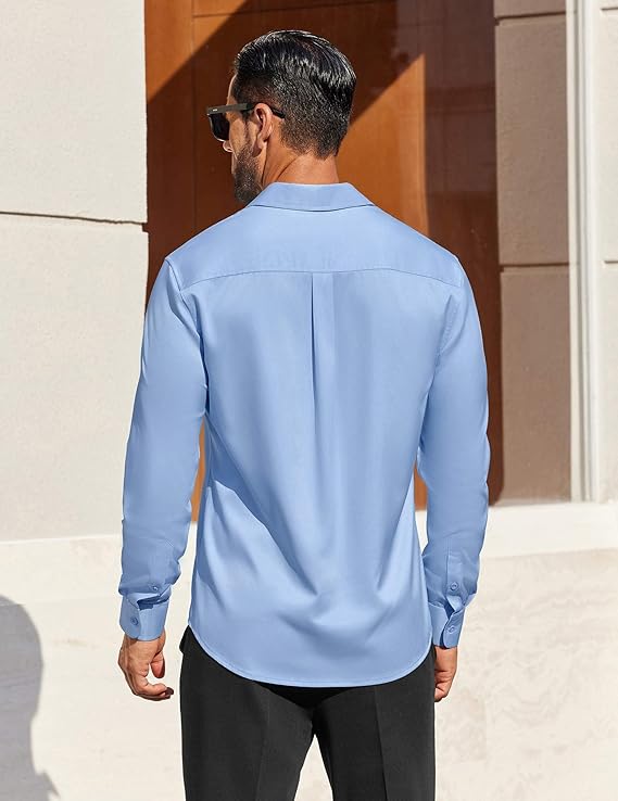COOFANDY Mens Dress Shirts Long Sleeve Business Casual Button Down Shirts Regular Fit Formal Shirts