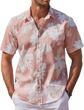 COOFANDY Men's Saint Patrick's Day Green Hawaiian Shirt Short Sleeve Casual Button Down Perfect for Parade & Tropical Beach Wear