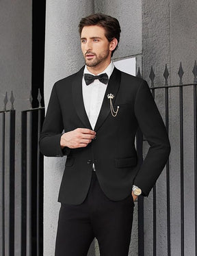 COOFANDY Men Tuxedo Jacket Slim Fit Blazer Suit Jacket Prom Dinner Party Wedding