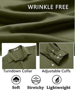 COOFANDY Mens Dress Long Sleeve Wrinkle Free Formal Business Casual Button Down Shirts