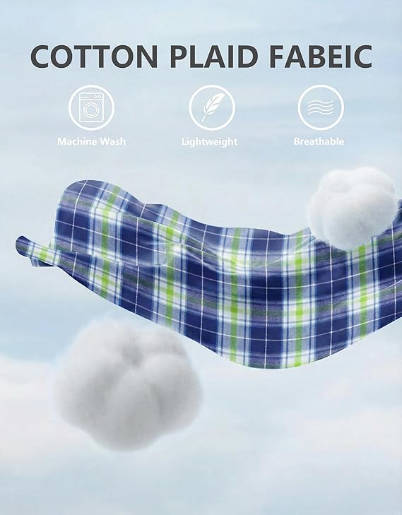 COOFANDY Men's Plaid Button Down Shirt Cotton Long Sleeves Dress Shirt Wrinkle Free Casual Gingham Shirt