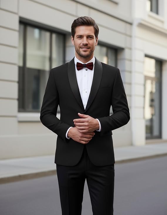 COOFANDY Men Tuxedo Jacket Slim Fit Blazer Suit Jacket Prom Dinner Party Wedding