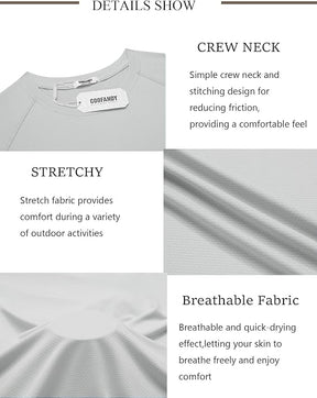 COOFANDY Mens Swim Shirt Short Sleeve UPF 50+ Sun Protection Shirt Rah Guard Athletic Quick Dry T Shirts