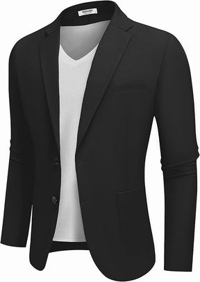 COOFANDY Men's Casual Blazer Jacket Slim Fit Two Button Suit Jackets Lightweight Knit Sport Coat